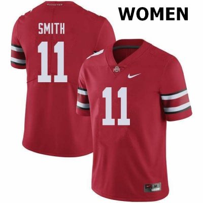 NCAA Ohio State Buckeyes Women's #11 Tyreke Smith Red Nike Football College Jersey PQH5245UV